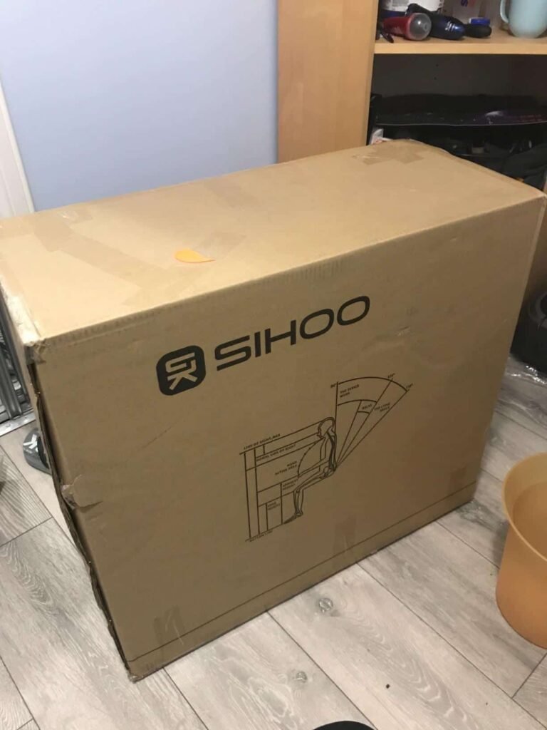 view of unboxing sihoo m18 purchased package