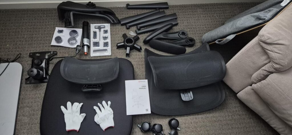 view of assembly sihoo office chair australia under $200 tried tested several week unboxing purchased package arrival at home testing experience